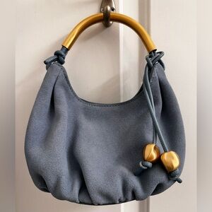 Madewell The Carmen Mini Bag - Light blue Suede